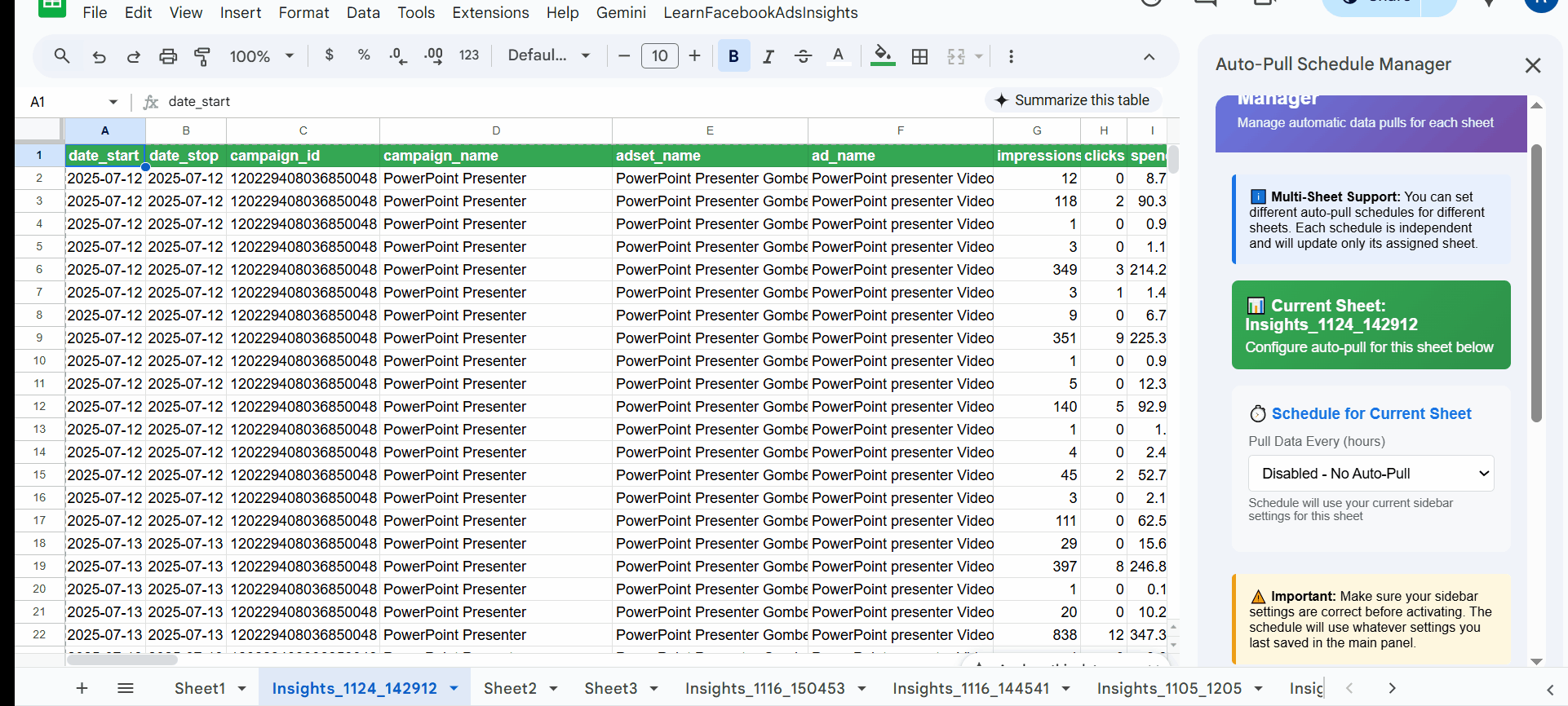 Set up Auto Pull Schedule. Image by Author.
